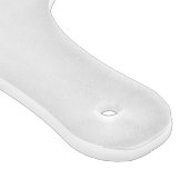 Chrome Silver Print Belted White Ribbon Awareness Snijplank (Hoek)