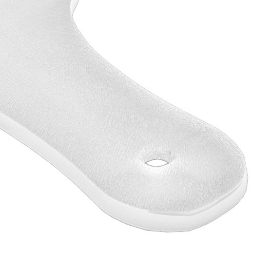 Chrome Silver Print Belted White Ribbon Awareness Snijplank (Hoek)