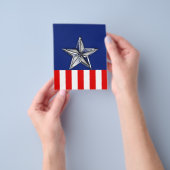 Chrome Silver Star op feestelijke patriottische kl Flyer (Hand)