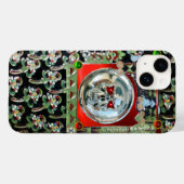 CHROME SKULL BLACK GREEN RED GEM STONES Damask Case-Mate iPhone Case (Achterkant (horizontaal))