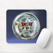 CHROME SKULL, Blue topaz Muismat (Met muis)