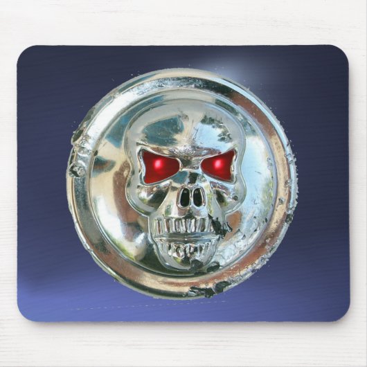 CHROME SKULL, Blue topaz Muismat (Voorkant)
