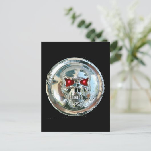 CHROME SKULL BRIEFKAART (Staand voorkant)