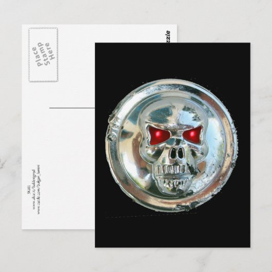 CHROME SKULL BRIEFKAART (Voorkant / Achterkant)