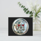 CHROME SKULL BRIEFKAART (Staand voorkant)