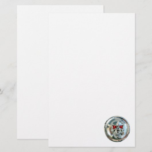 CHROME SKULL BRIEFPAPIER (Voorkant / Achterkant)