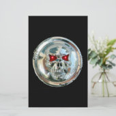 CHROME SKULL BRIEFPAPIER (Staand voorkant)
