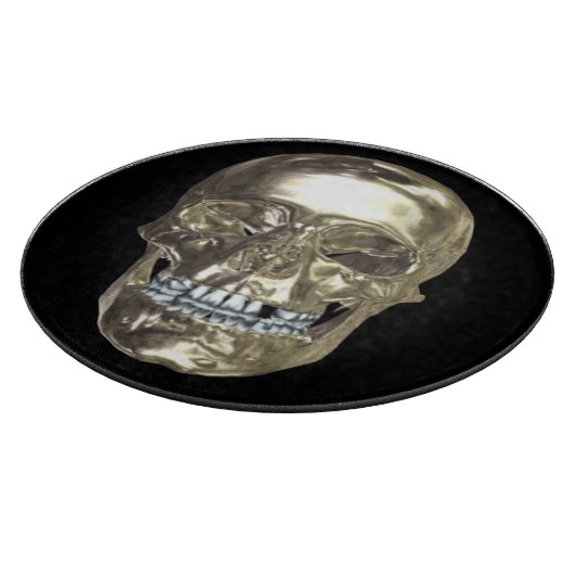 Chrome Skull Cutting Board Snijplank (Hoek)