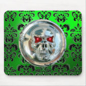CHROME SKULL, Damask, Green Emerald Muismat (Voorkant)