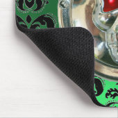 CHROME SKULL, Damask, Green Jade Muismat (Hoek)