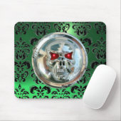 CHROME SKULL, Damask, Green Jade Muismat (Met muis)