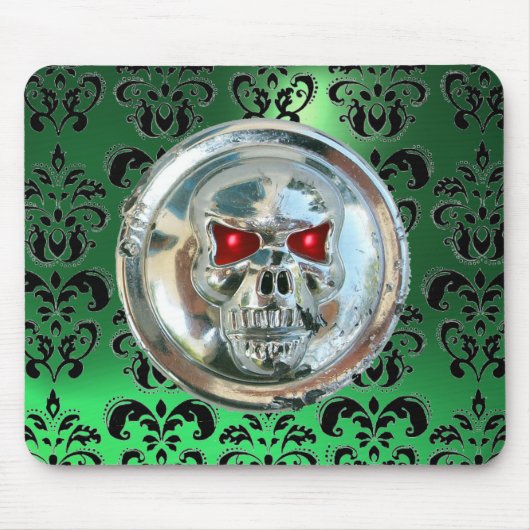 CHROME SKULL, Damask, Green Jade Muismat (Voorkant)
