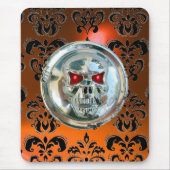 CHROME SKULL, Damask, Oranje Agate Muismat (Voorkant)