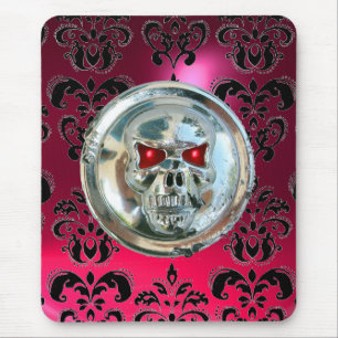 CHROME SKULL, Damask Pink Ruby Muismat