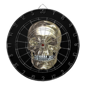 Chrome Skull Dart Board Dartbord