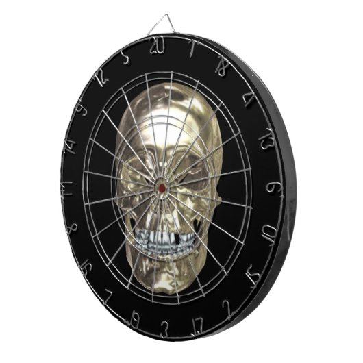 Chrome Skull Dart Board Dartbord (Voorkant Rechts)
