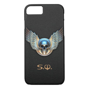 Chrome skull en Wings iPhone 7 Hoesje