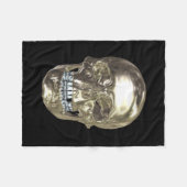 Chrome Skull Fleece Blanket (Voorkant (Horizontaal))