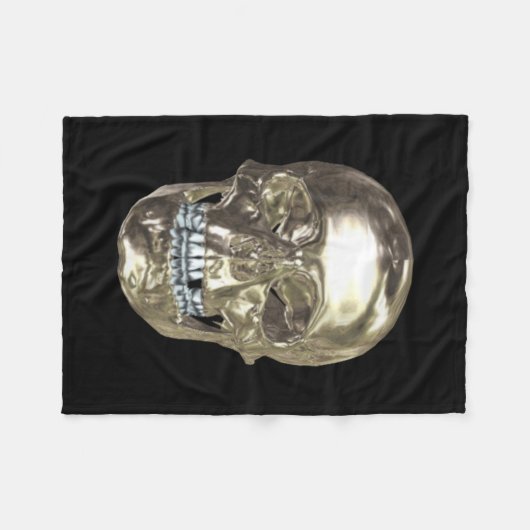 Chrome Skull Fleece Blanket (Voorkant (Horizontaal))