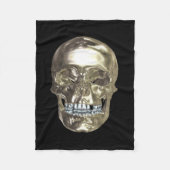Chrome Skull Fleece Blanket Deken (Voorkant)