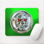 CHROME SKULL, Green Emerald Muismat (Met muis)