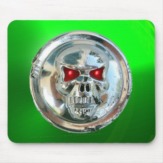 CHROME SKULL, Green Emerald Muismat (Voorkant)
