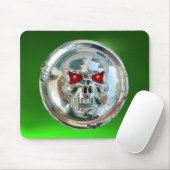 CHROME SKULL, Green Emerald Muismat (Met muis)