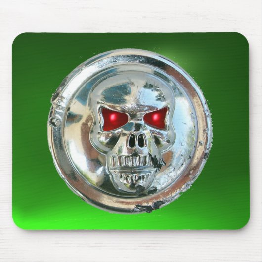 CHROME SKULL, Green Emerald Muismat (Voorkant)