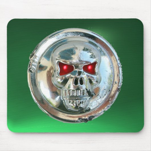 CHROME SKULL, Green Jade Muismat (Voorkant)