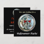 CHROME SKULL HALLOWEEN PARTIJ Ice Metallic Kaart (Voorkant / Achterkant)