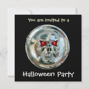 CHROME SKULL HALLOWEEN PARTIJ Ice Metallic Kaart