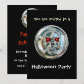 CHROME SKULL HALLOWEEN PARTIJ Ice Metallic Kaart (Voorkant / Achterkant)