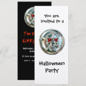 CHROME SKULL HALLOWEEN PARTIJ KAART (Voorkant / Achterkant)