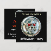 CHROME SKULL HALLOWEEN PARTIJ KAART (Voorkant / Achterkant)