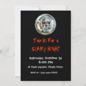 CHROME SKULL HALLOWEEN PARTIJ KAART (Achterkant)