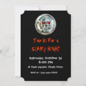 CHROME SKULL HALLOWEEN PARTIJ KAART (Achterkant)