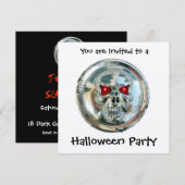 CHROME SKULL HALLOWEEN PARTIJ KAART (Voorkant / Achterkant)