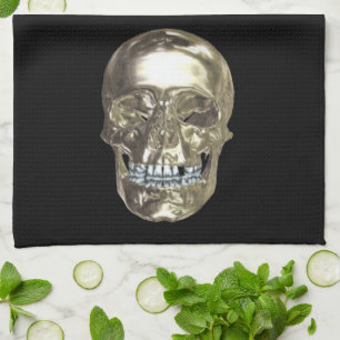 Chrome Skull Kitchen Towel Theedoek
