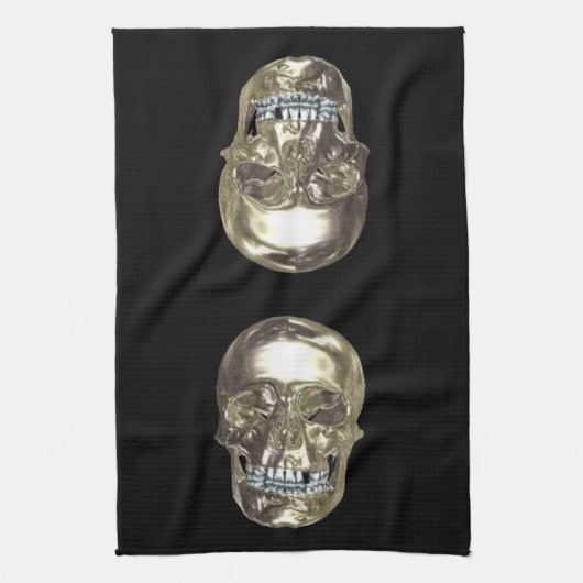 Chrome Skull Kitchen Towel Theedoek (Verticaal)