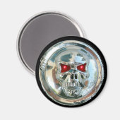 CHROME SKULL MAGNEET (Voorkant / Achterkant)