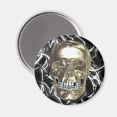 Chrome Skull Magnet (Voorkant / Achterkant)
