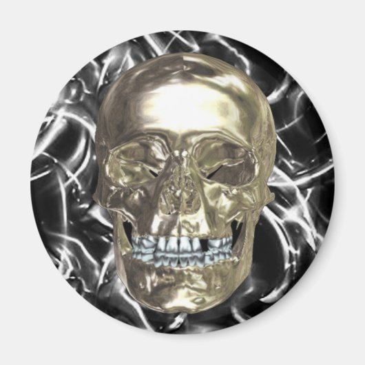 Chrome Skull Magnet (Voorkant)