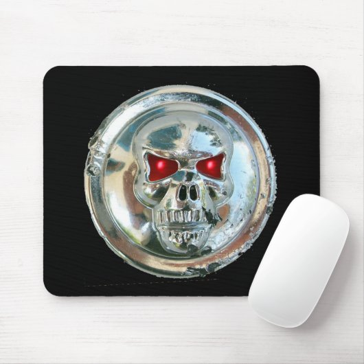 CHROME SKULL MUISMAT (Met muis)