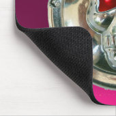 CHROME SKULL, roze Amethyst Muismat (Hoek)