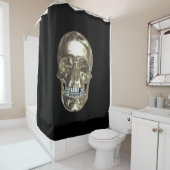 Chrome Skull Shower Curtain Douchegordijn (In situ)