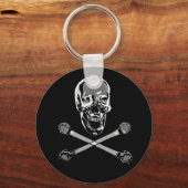 Chrome Skull Sleutelhanger (Voorkant)