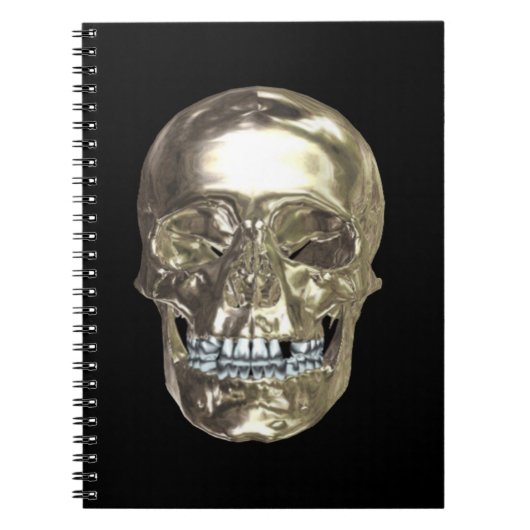 Chrome Skull Spiral Notitieboek (Voorkant)