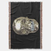Chrome Skull Throw Blanket Deken (Voorkant Verticaal)