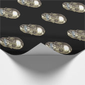 Chrome Skull Wrapping Paper Cadeaupapier (Hoek)