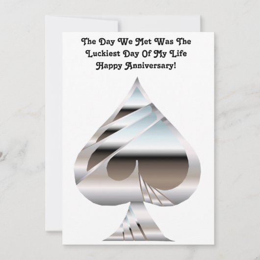 Chrome Spades Jubileum Kaart (Voorkant)